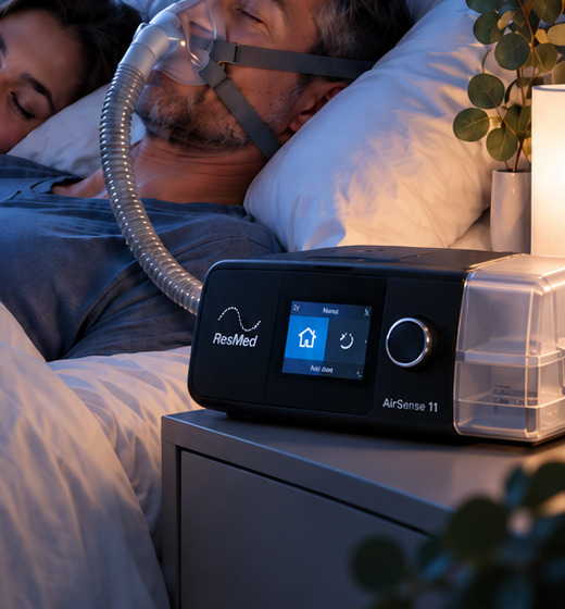 CPAP-аппарат и маска перед консультацией по терапии